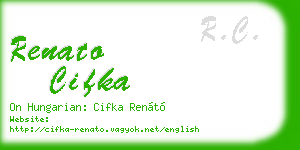 renato cifka business card