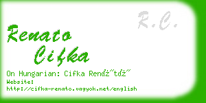 renato cifka business card